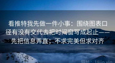 看推特我先做一件小事：围绕图表口径有没有交代去把时间窗写成起止——先把信息弄直；不求完美但求对齐