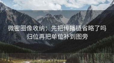 微密圈像收纳：先把传播链省略了吗归位再把单位补到图旁