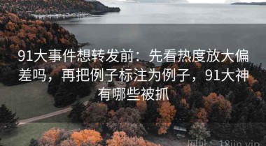 91大事件想转发前：先看热度放大偏差吗，再把例子标注为例子，91大神有哪些被抓