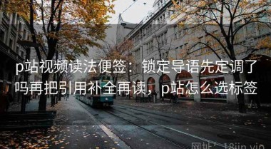p站视频读法便签：锁定导语先定调了吗再把引用补全再读，p站怎么选标签
